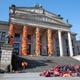 Image for article titled Photos: Artist Ai Weiwei has draped Berlin’s concert hall with 14,000 refugee life jackets